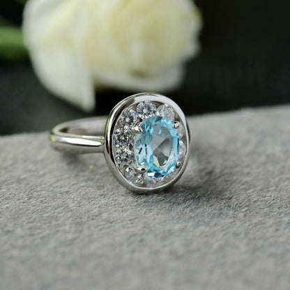 Bague ovale Halo Gem 6356