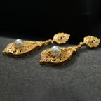 Boucles d'oreilles en perles filigranes florales 6367