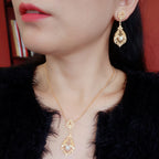 Boucles d'oreilles en perles filigranes florales 6367