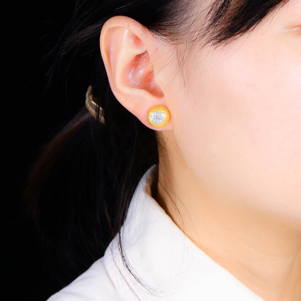 Boucles D'Oreilles Dôme Ajourées Étoilées 6372