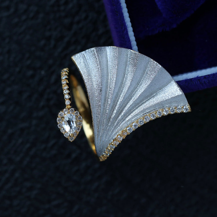 Bague Ginkgo Soyeuse Bicolore 6378