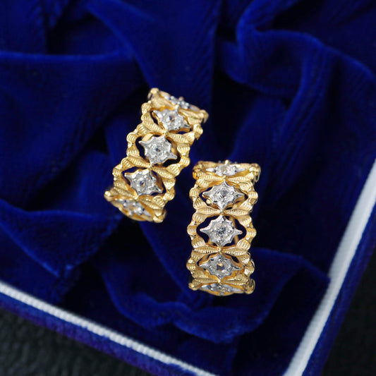 Boucles d'oreilles filigranes ajourées 6379