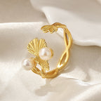 Bague Ginkgo Perle d'Eau Douce RN1000