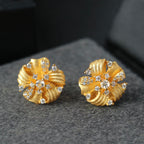 Boucles d'oreilles florales en tissu 6383