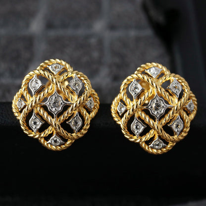 Boucles d'oreilles topaze chaîne corde 6384