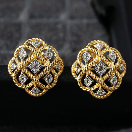 Boucles d'oreilles topaze chaîne corde 6384