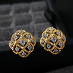 Boucles d'oreilles topaze chaîne corde 6384