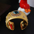 Bracelet ovale topaze ajouré 6385