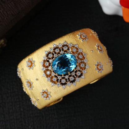 Bracelet ovale topaze ajouré 6385