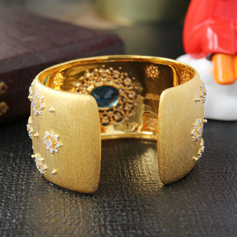 Bracelet ovale topaze ajouré 6385
