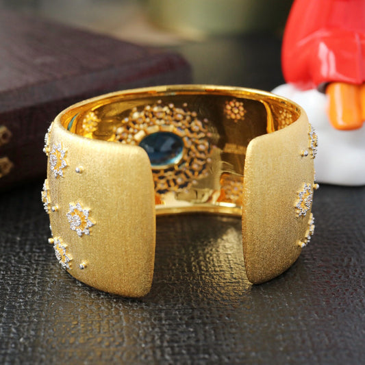 Bracelet ovale topaze ajouré 6385