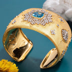Bracelet large avec topaze naturelle 6386
