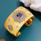 Bracelet large avec topaze naturelle 6386
