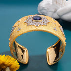 Bracelet large avec topaze naturelle 6386