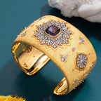 Bracelet large avec topaze naturelle 6386