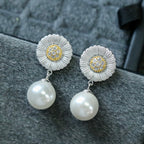 Boucles d'oreilles marguerite soyeuse 6395