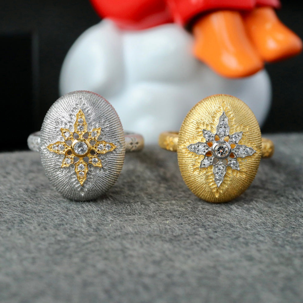 Bague Étoilée Ovale 6400