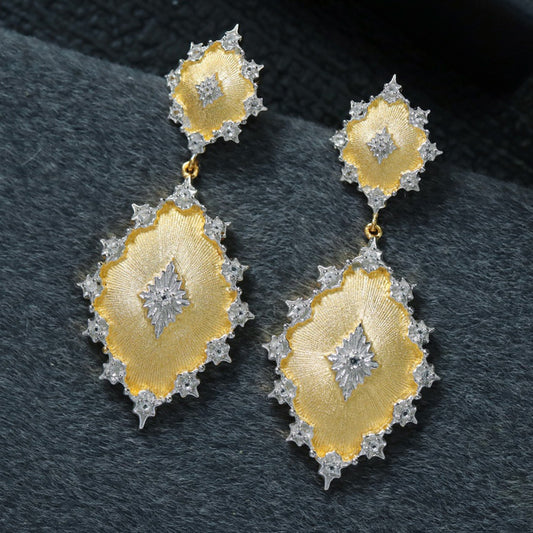 Boucles d'oreilles ajourées étoilées 6405