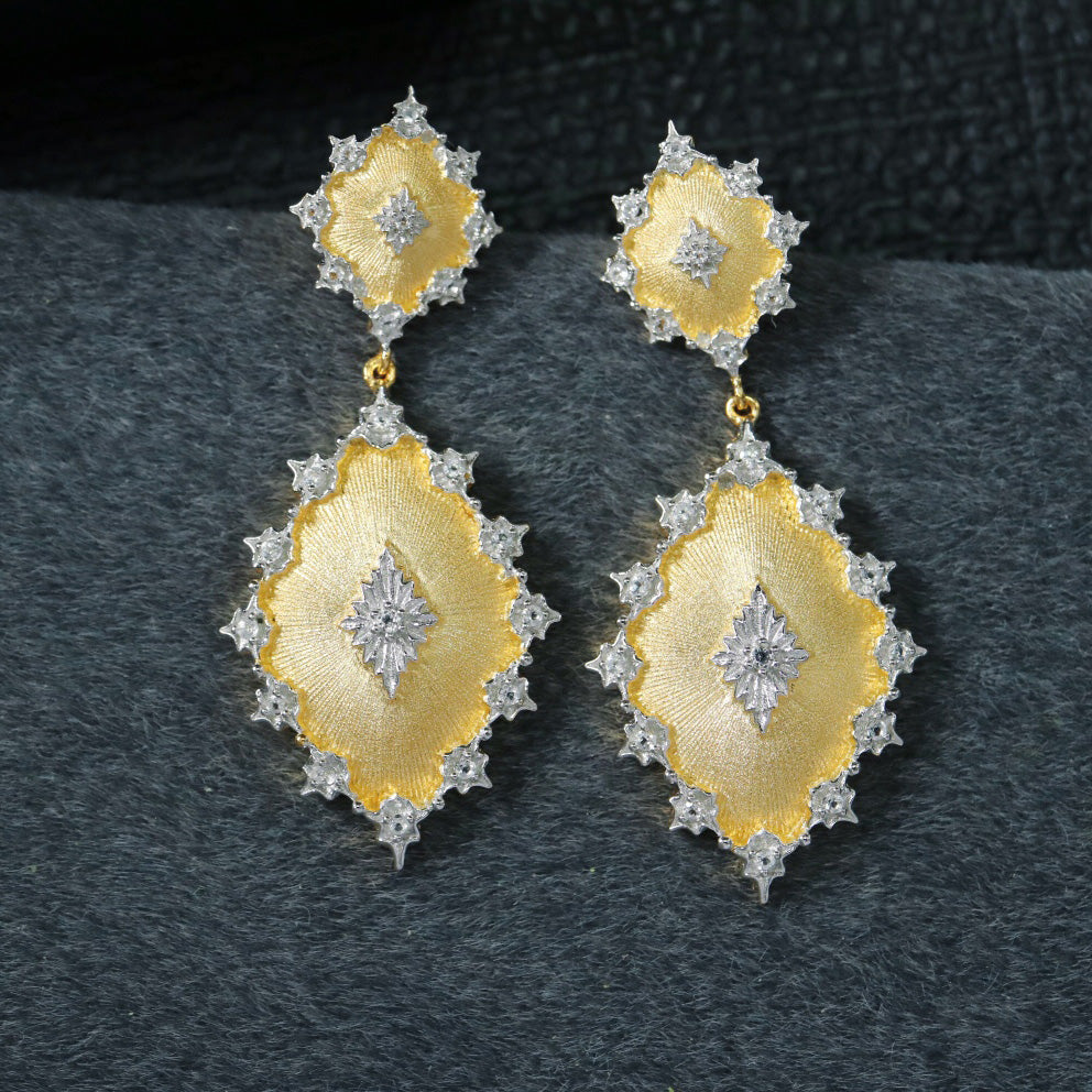 Boucles d'oreilles ajourées étoilées 6405