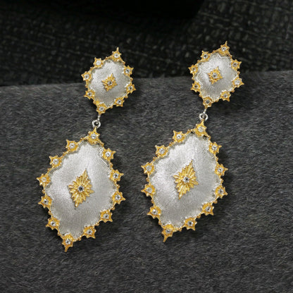 Boucles d'oreilles ajourées étoilées 6405