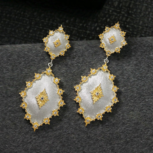 Boucles d'oreilles ajourées étoilées 6405