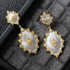 Boucles d'oreilles ajourées étoilées 6405