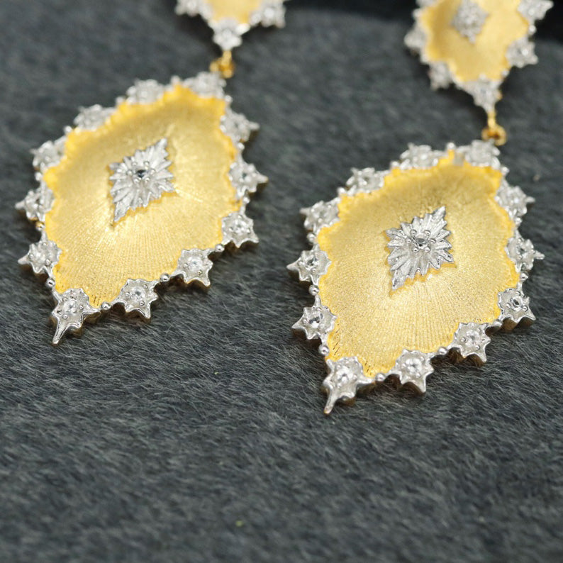 Boucles d'oreilles ajourées étoilées 6405
