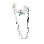 Bijou d'oreille Naturalistic Chained CZ E1222, 1 pièce