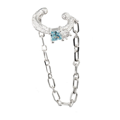 Bijou d'oreille Naturalistic Chained CZ E1222, 1 pièce