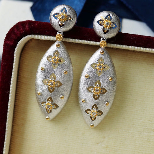 Boucles D'Oreilles Longues Ajourées Étoilées 6411