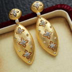 Boucles D'Oreilles Longues Ajourées Étoilées 6411