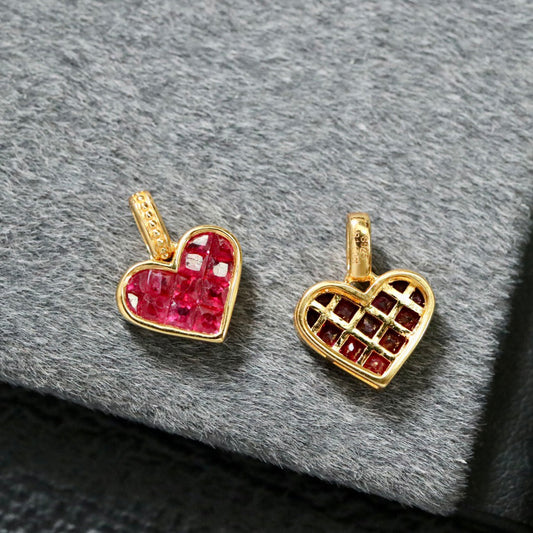 Pendentif Coeur Rubis Naturel 6412