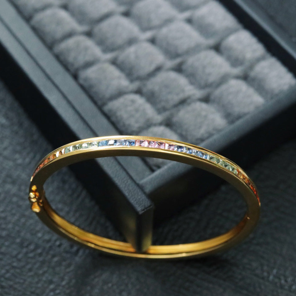 Bracelet arc-en-ciel saphir naturel 6413