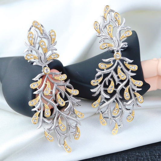 Boucles d'oreilles florales en filigrane 6422