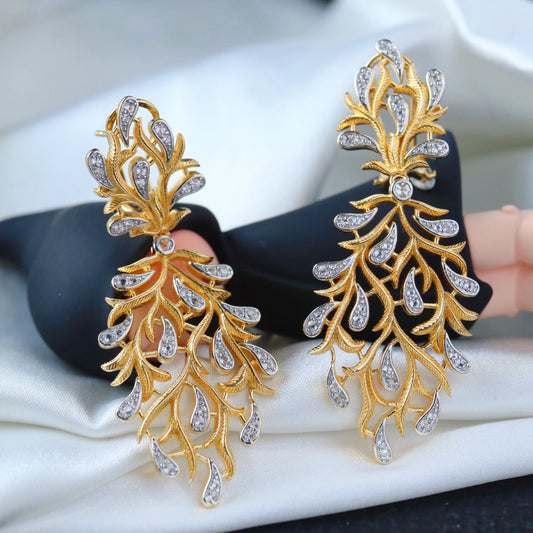 Boucles d'oreilles florales en filigrane 6422