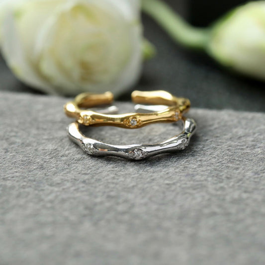 Bague en bambou poli 6423