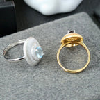 Bague Ovale Grenat Naturel 6424