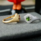 Bague Halo Diopside Naturel 6426