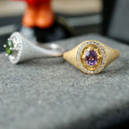 Bague Halo Diopside Naturel 6426