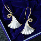 Boucles d'oreilles Ginkgo soyeux 6442