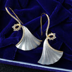 Boucles d'oreilles Ginkgo soyeux 6442
