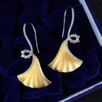 Boucles d'oreilles Ginkgo soyeux 6442