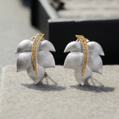 Boucles d'oreilles Feuille Soyeuse 6448