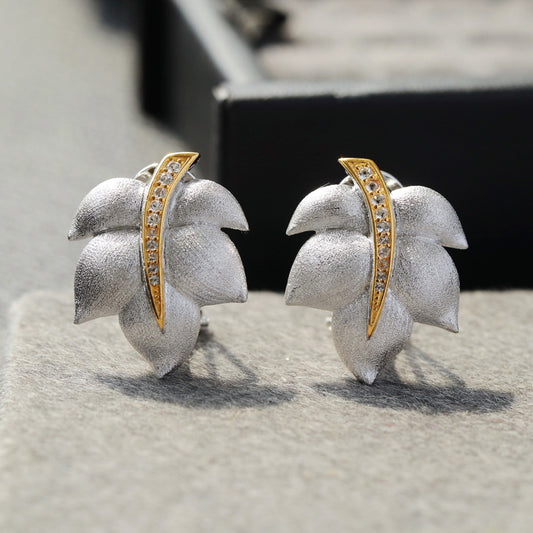 Boucles d'oreilles Feuille Soyeuse 6448