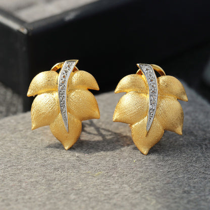 Boucles d'oreilles Feuille Soyeuse 6448