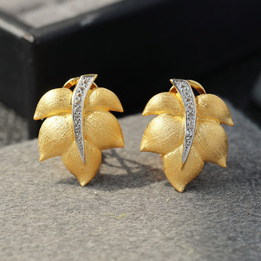 Boucles d'oreilles Feuille Soyeuse 6448