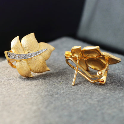 Boucles d'oreilles Feuille Soyeuse 6448