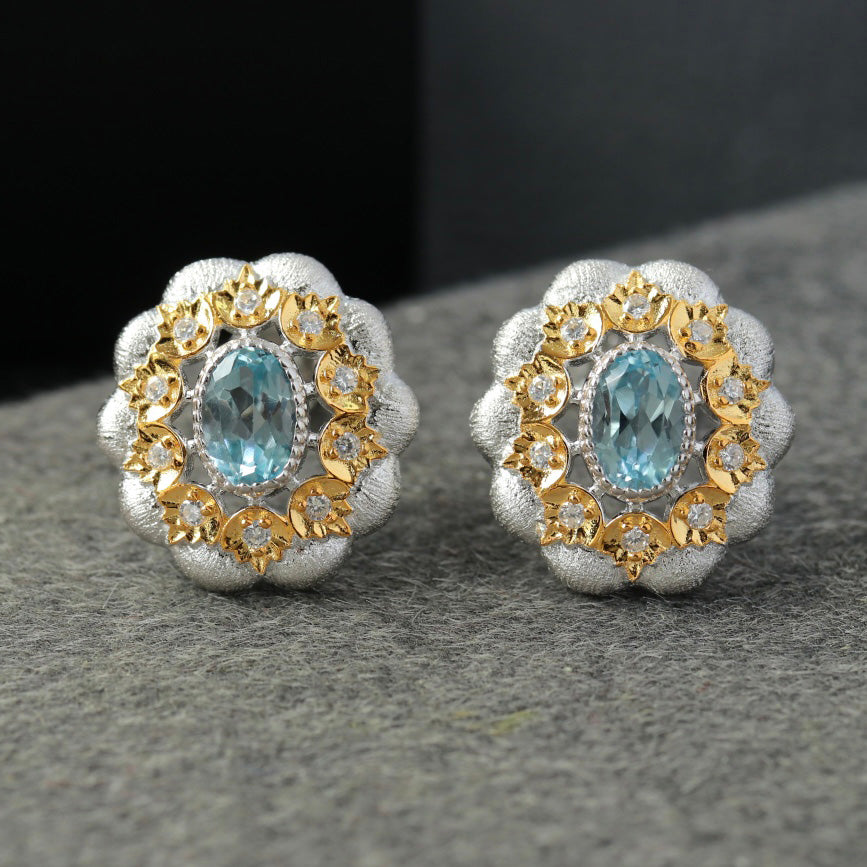 Boucles d'oreilles florales ajourées 6454