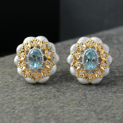 Boucles d'oreilles florales ajourées 6454