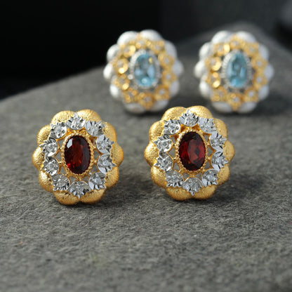 Boucles d'oreilles florales ajourées 6454